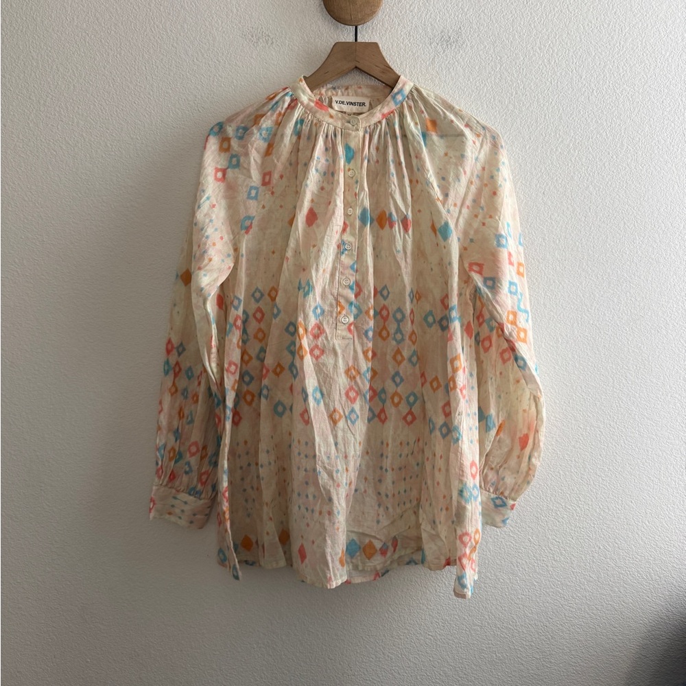 V. DE. VINSTER Ikat Blouse Shirt Top